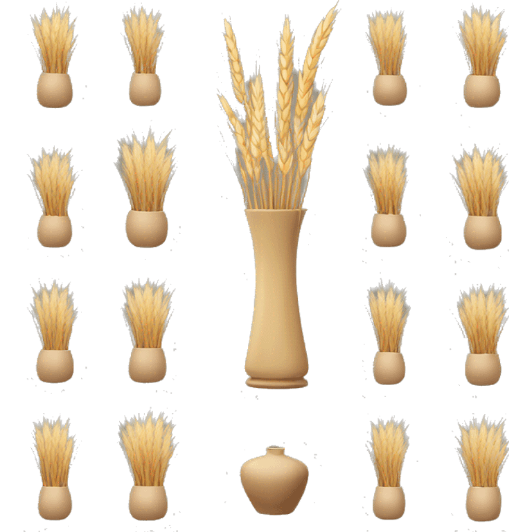 Dried grass and wheat in a vase emoji