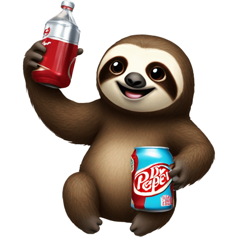 sloth drinking a dr pepper  emoji