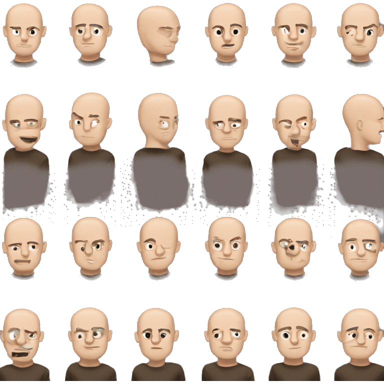 Bald guy mogging  emoji