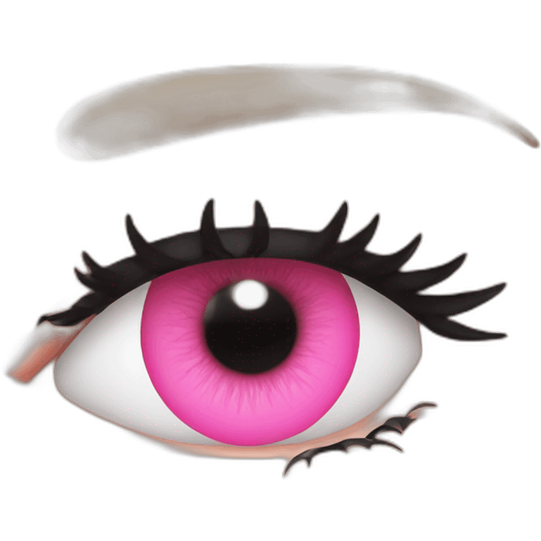 Pink eye with lashes emoji