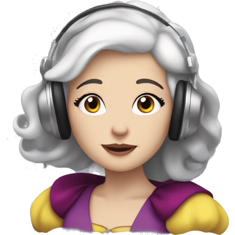 snow white listening to music emoji