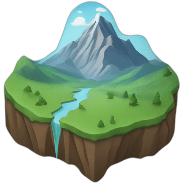 location pin with mountain inside emoji