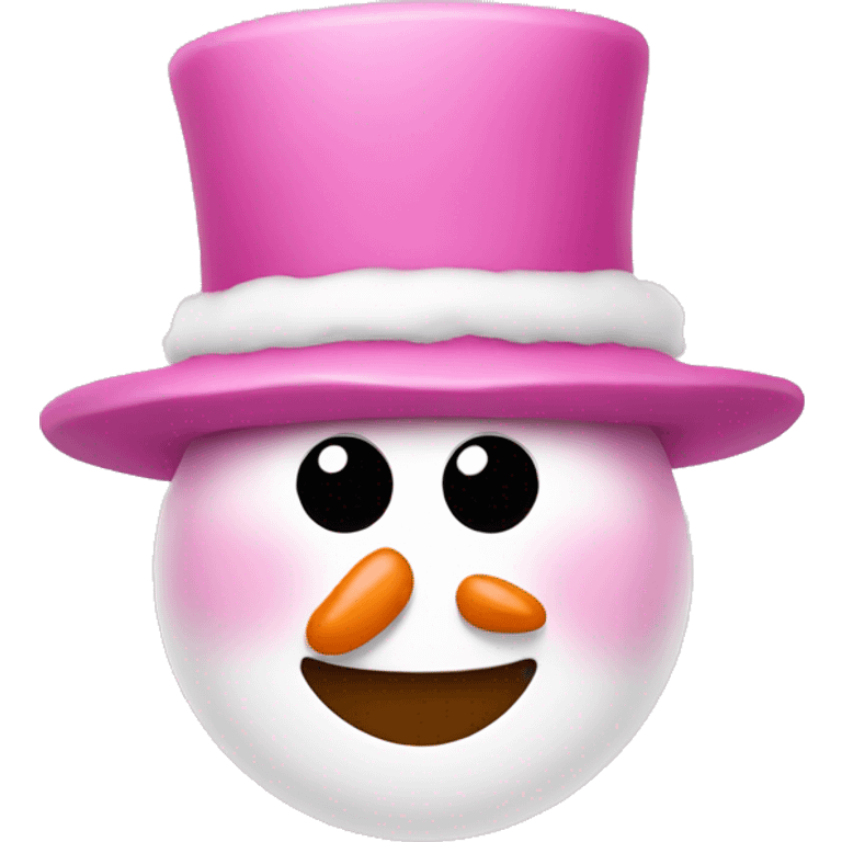 pink snowman emoji