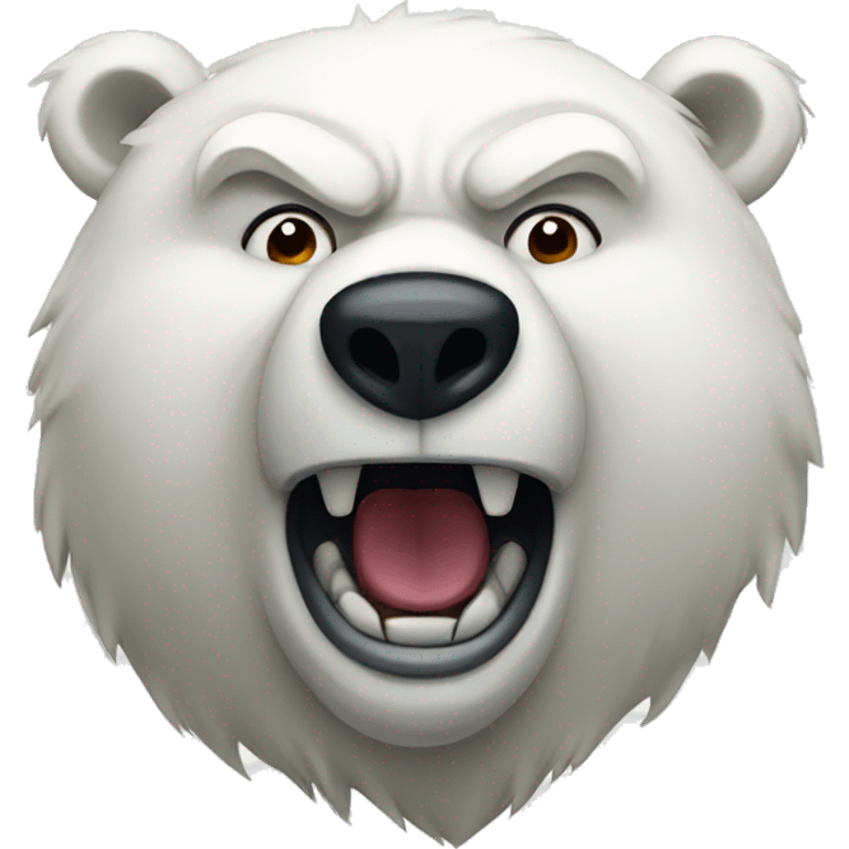 Angry Polar bear emoji