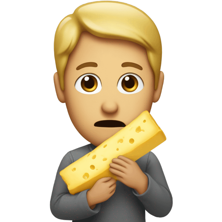 Someone eating, a whole stick of butter in their eyes are wide, really really wide ￼ emoji