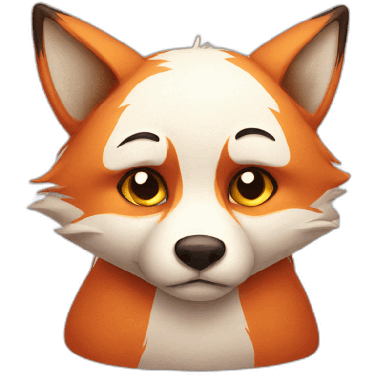 sad fox emoji