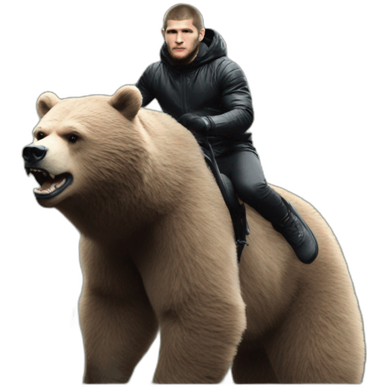 khabib  riding a bear Russia  emoji