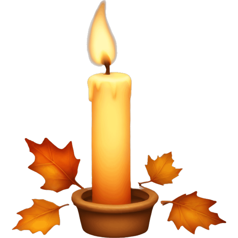 Candle autumn emoji