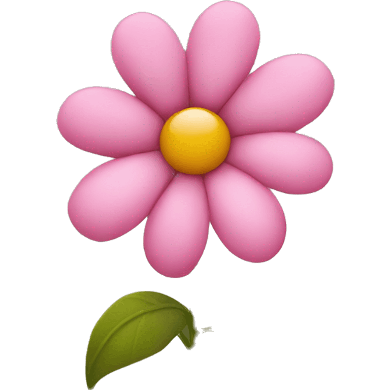 pink flower with brown  emoji