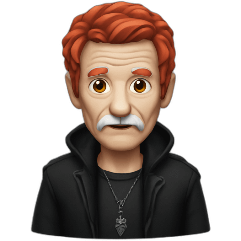 goth old man red hair emoji