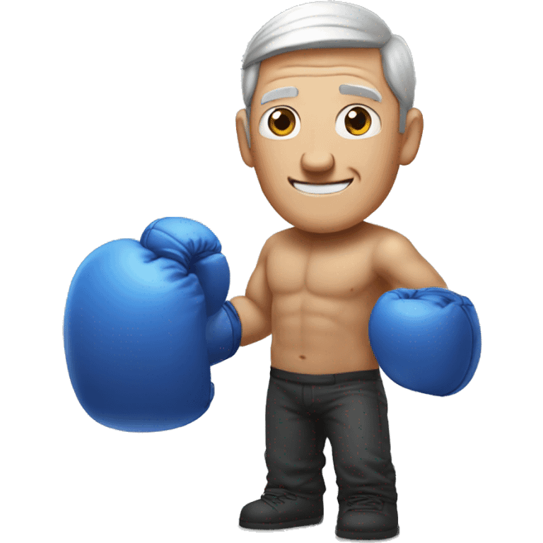 Tim cook with box gloves emoji