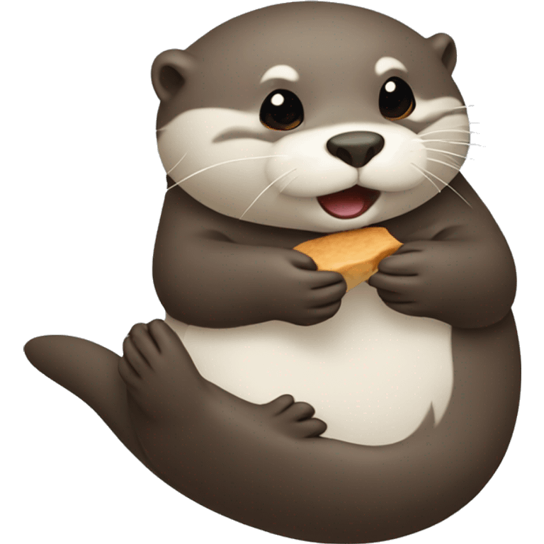 Otter eating emoji