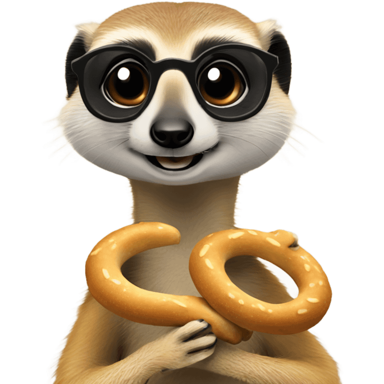 meerkat with bretzel emoji