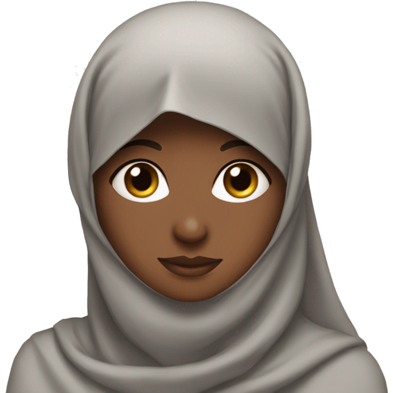 Brown Muslim girl with niqab (face veil that covers everything but eyes)  emoji