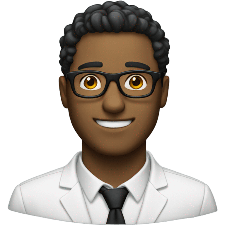 guy with black glasses weat tuxed emoji