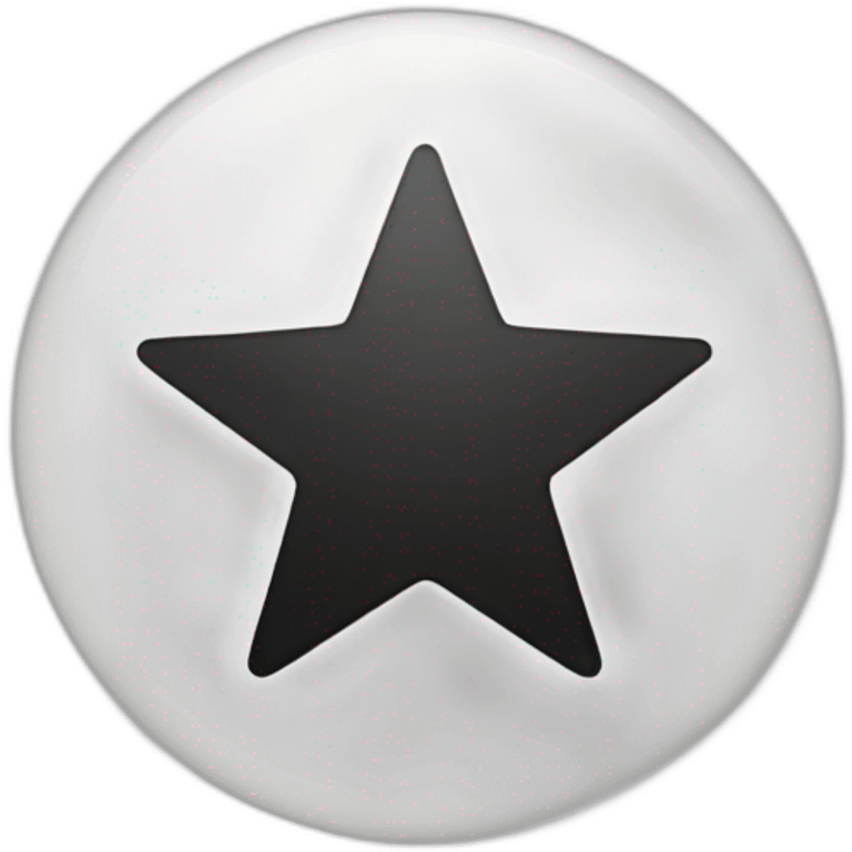 A black circle with a white star in the middle emoji