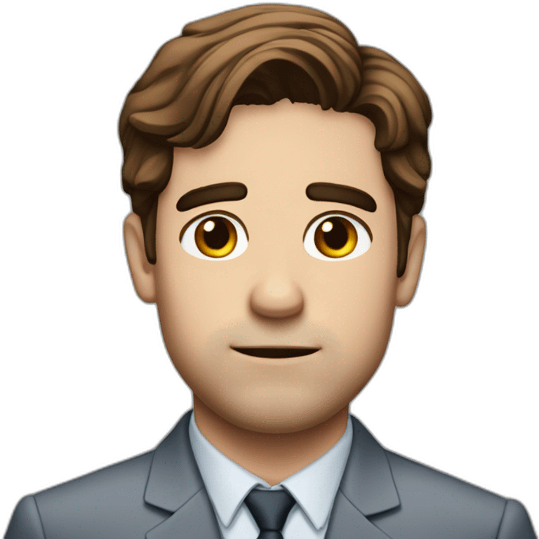 Jim Halpert from The Office looking at the camera face emoji