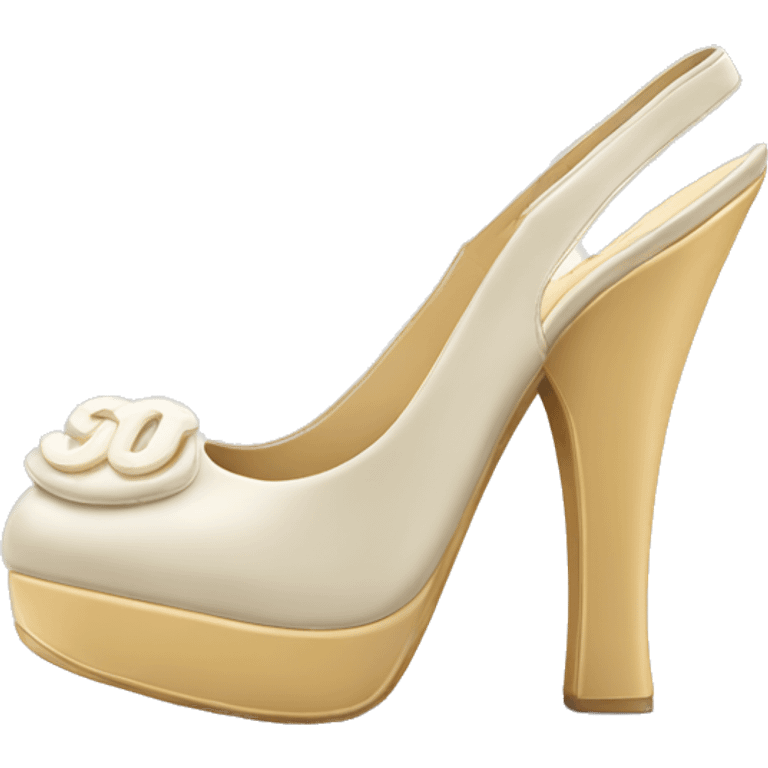 Chanel slingback heel emoji