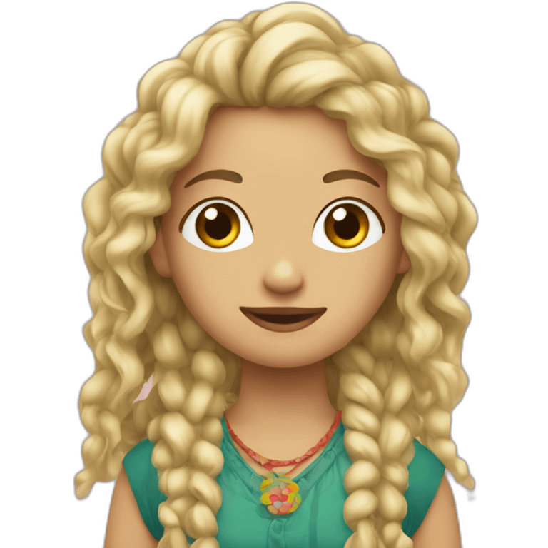 rubia-rizos-hippie tumbada emoji