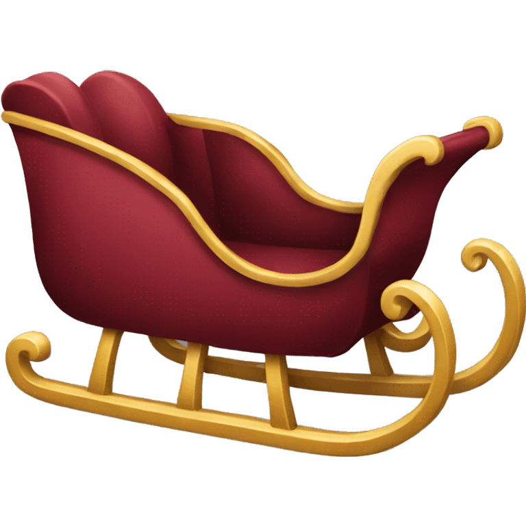 Burgundy red sleigh emoji