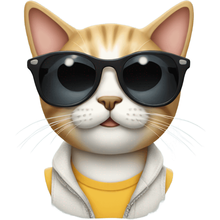 Cat with sunglasses emoji