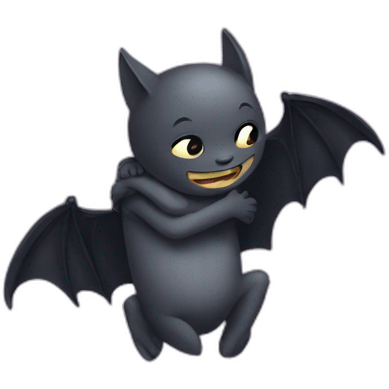 Bat hug emoji