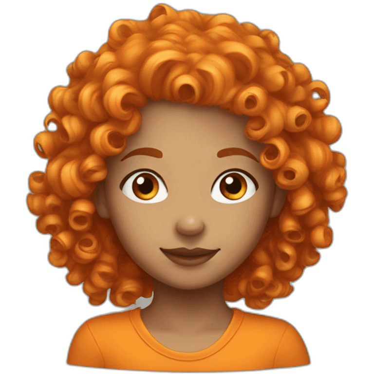 Orange curly hair girl  emoji