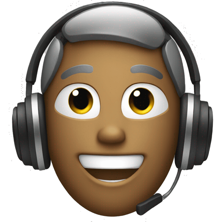 A smiling face with a headset emoji