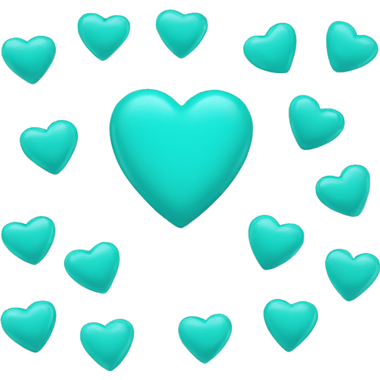 Turquoise heart  emoji