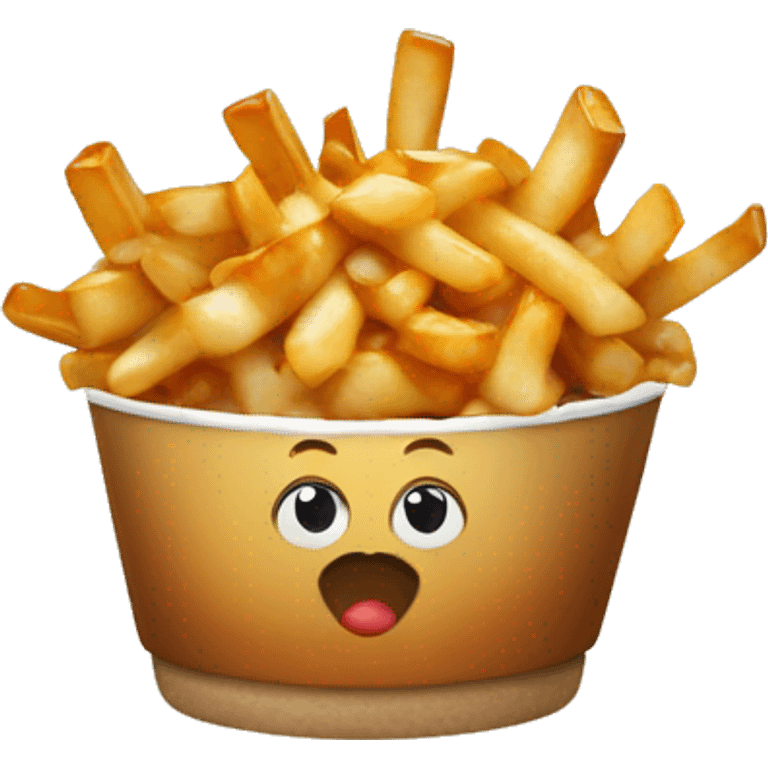 poutine qui mange de la poutine emoji