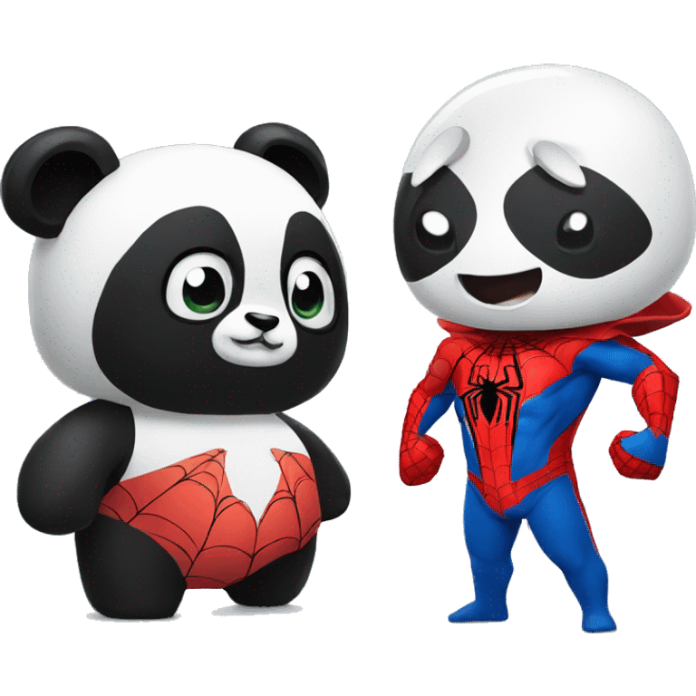 Panda VERSUS spider-man  emoji