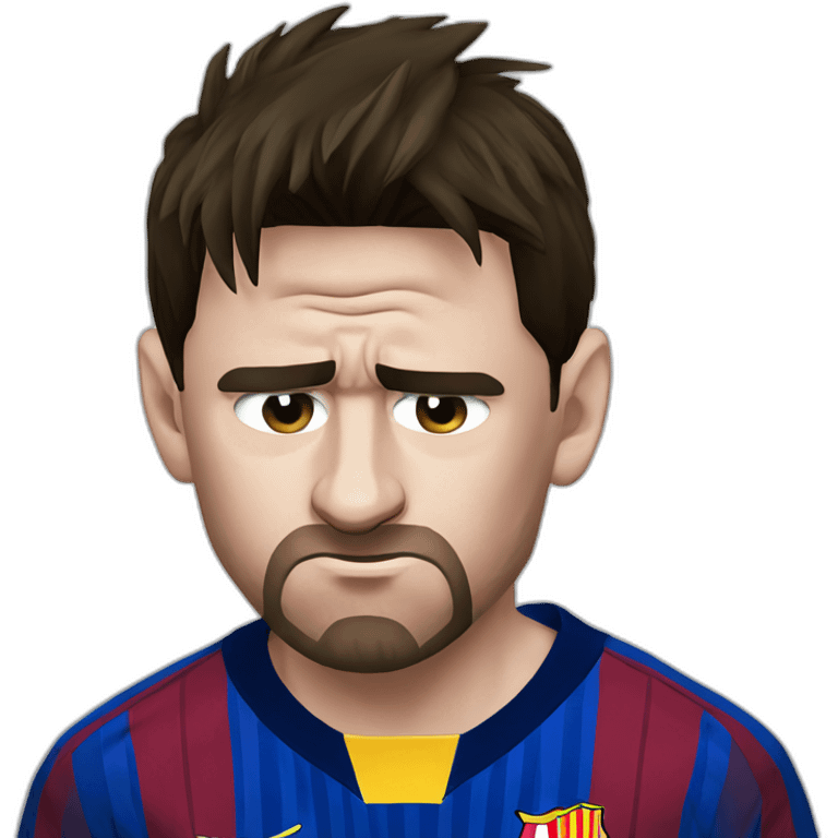 Lionel Messi crying emoji