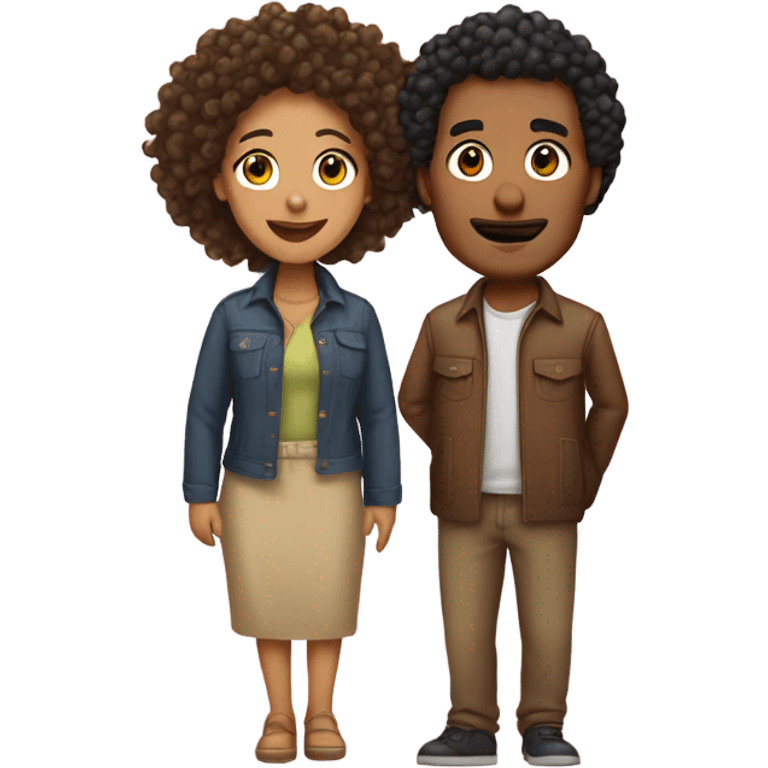 lightskin curlyhead mom and dad emoji