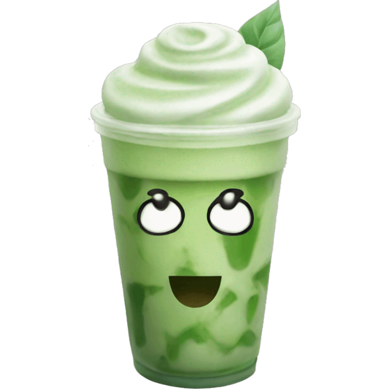 Iced matcha latte emoji