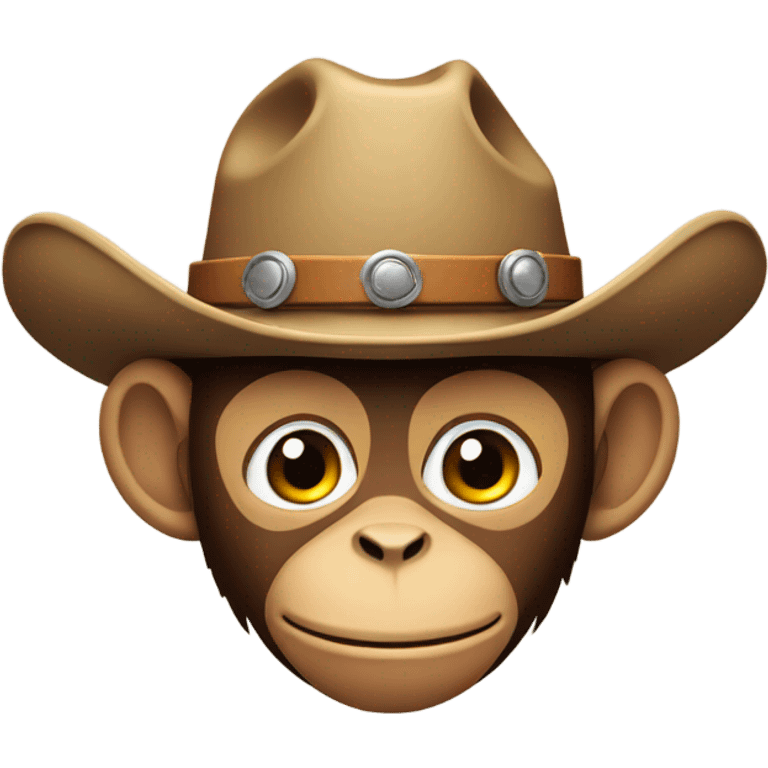 Monkey wearing a cowboy hat emoji