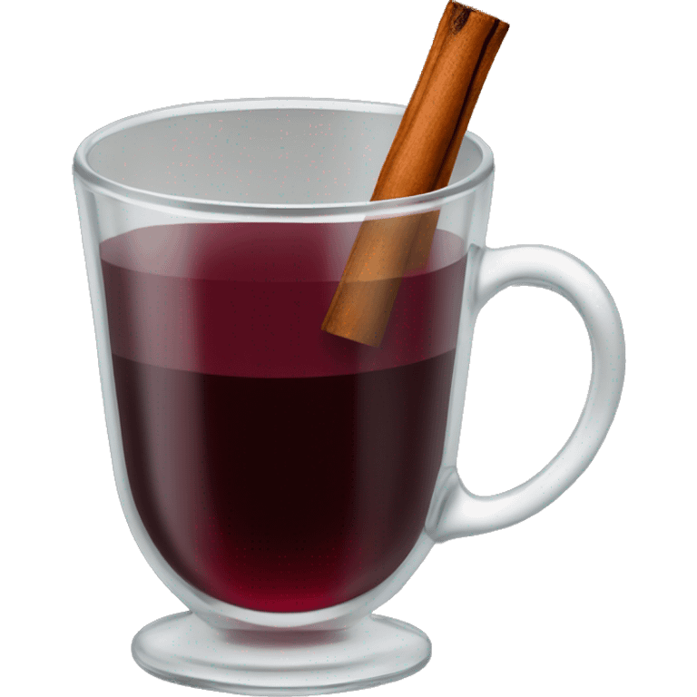 mulled wine in simple cup glass emoji