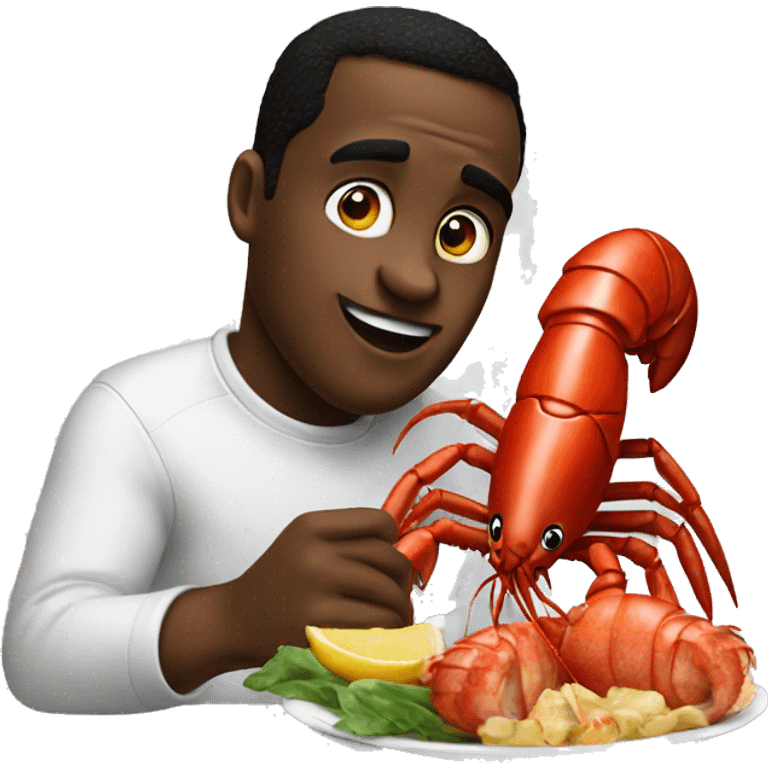 Diddy eating lobster emoji