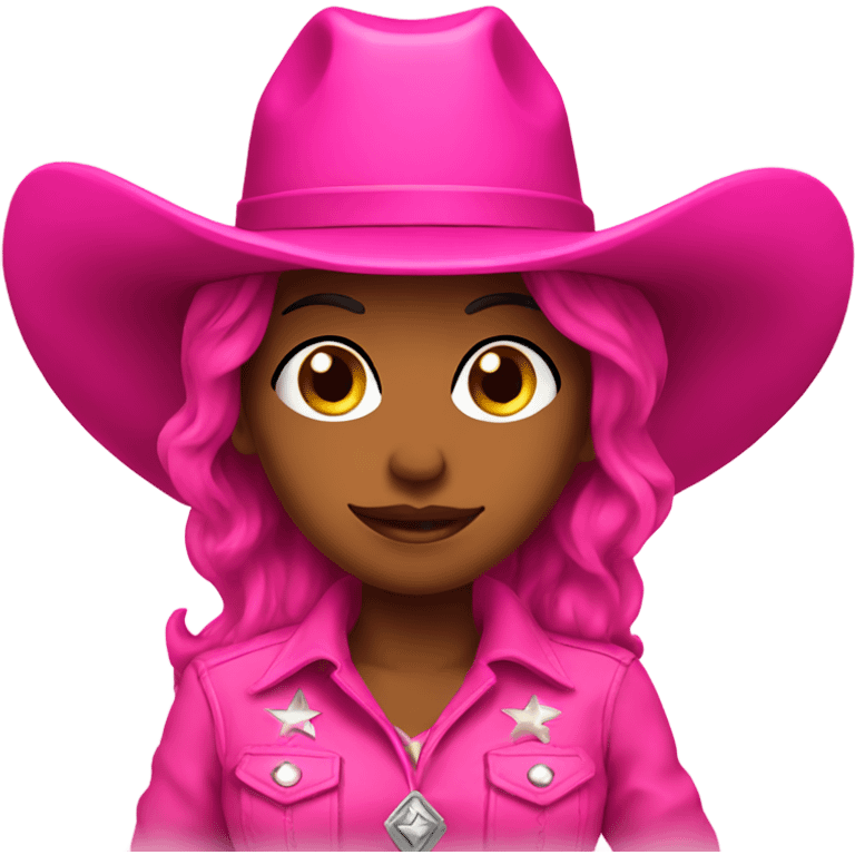 Hot pink cowgirl emoji