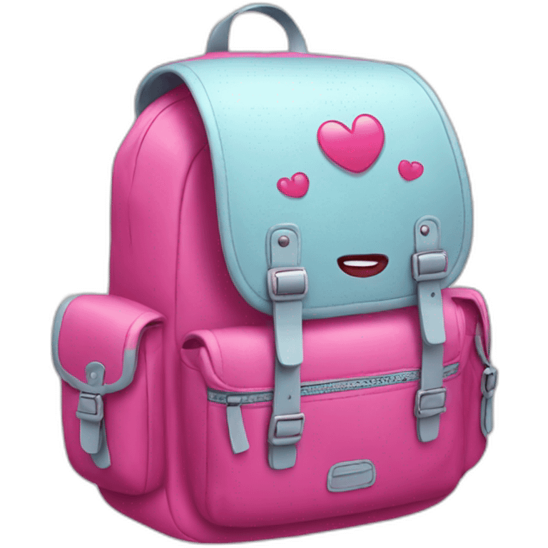 Girly backpack funny emoji