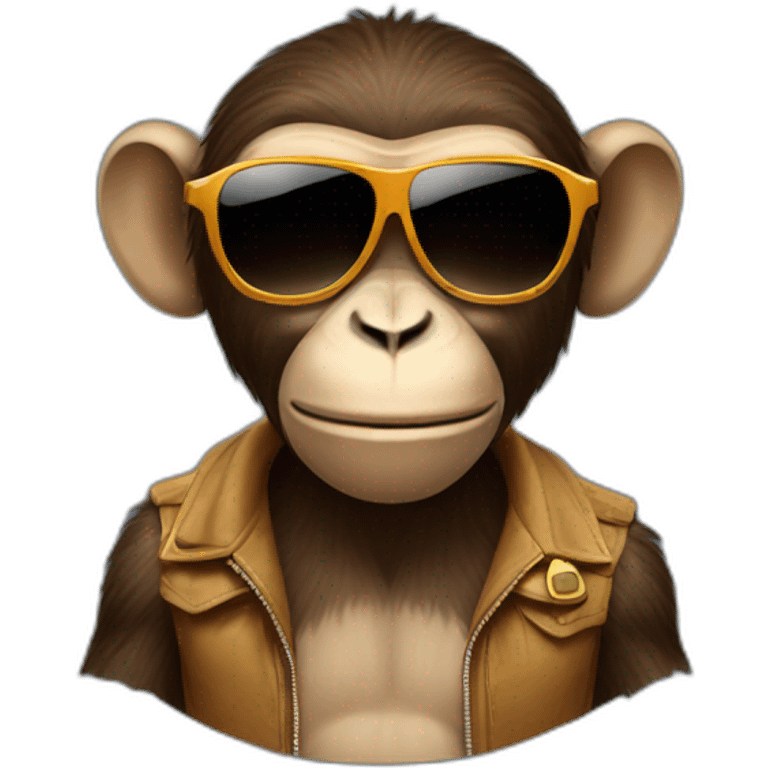 Monkey with sunglasses emoji