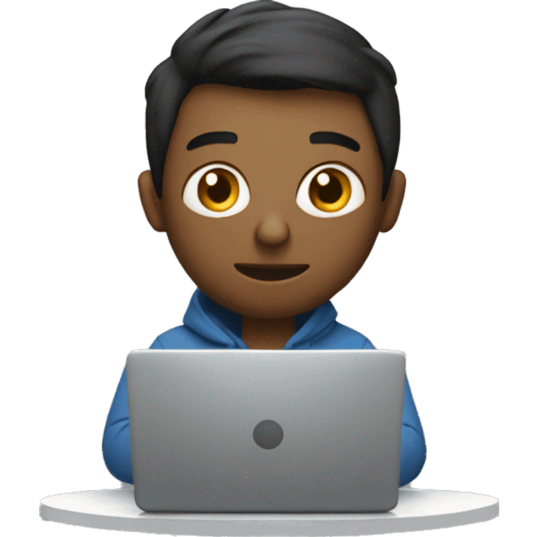 skinny developer coding on laptop emoji