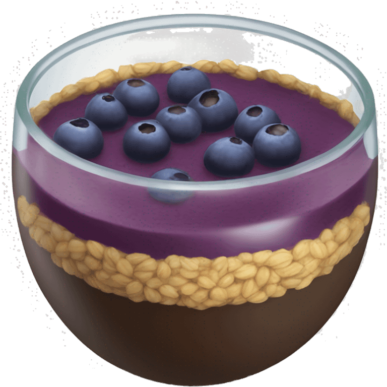 Açaí bowl in a clear cup emoji