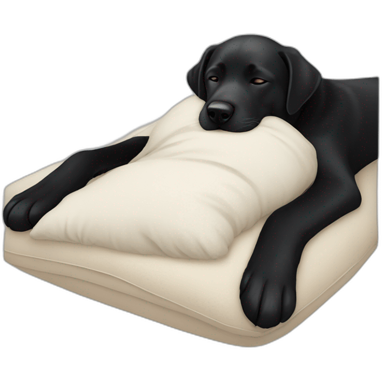 black lab sleeping on back emoji