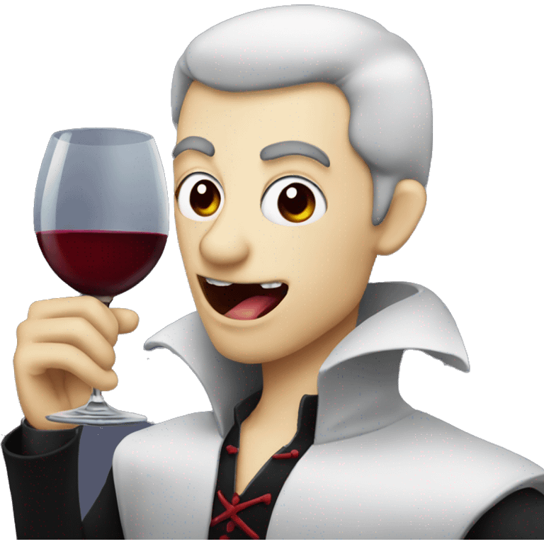 vampire drinking wine emoji