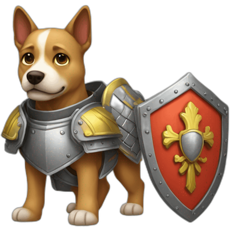 Dog patron And he has armor with a frag of Ukraine emoji