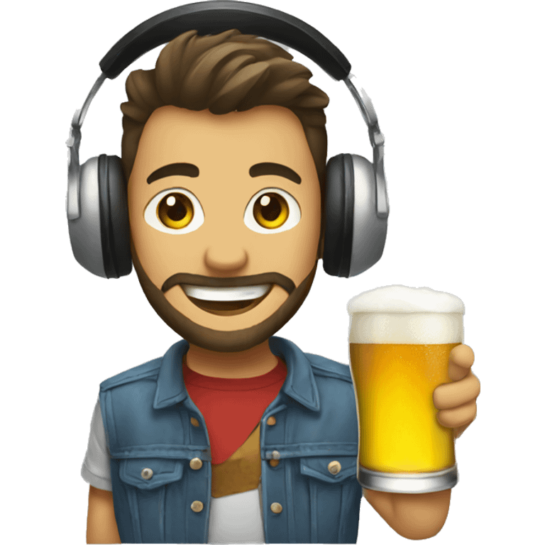 A beer djing emoji