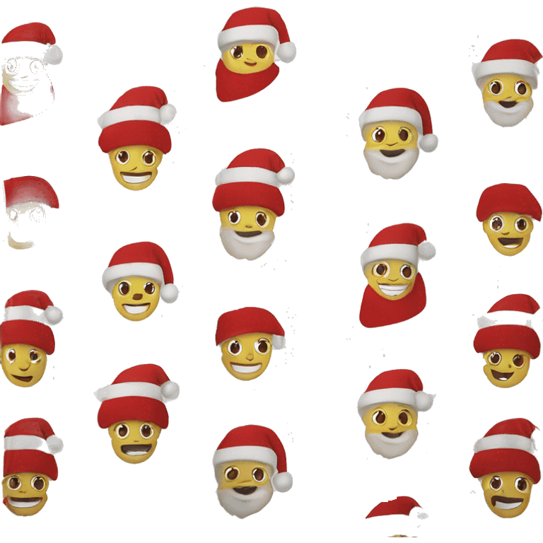 christmas folded blanket with little santa’s printed on it emoji