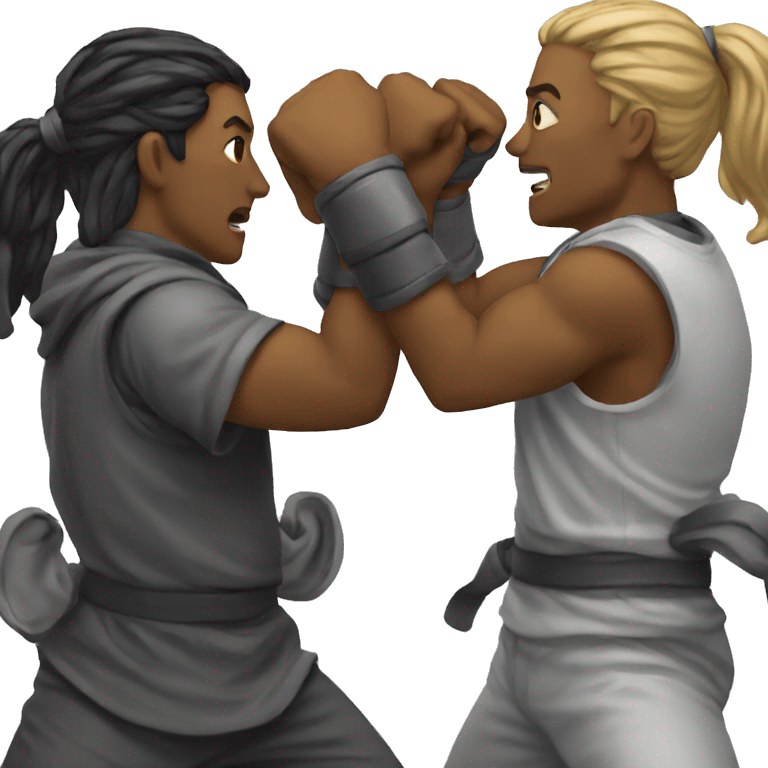 two people fighting emoji