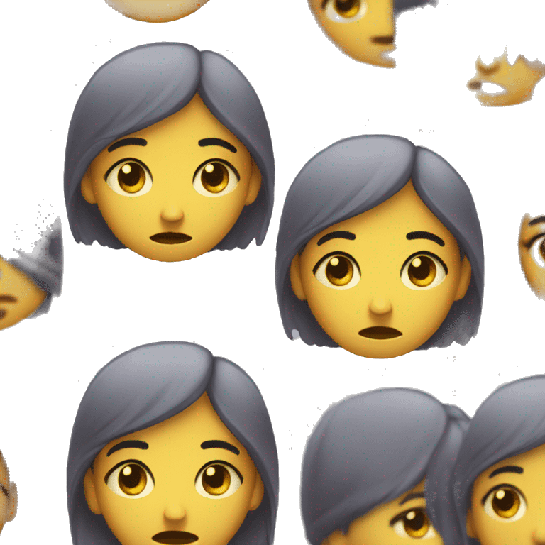 Lesbian sad face emoji