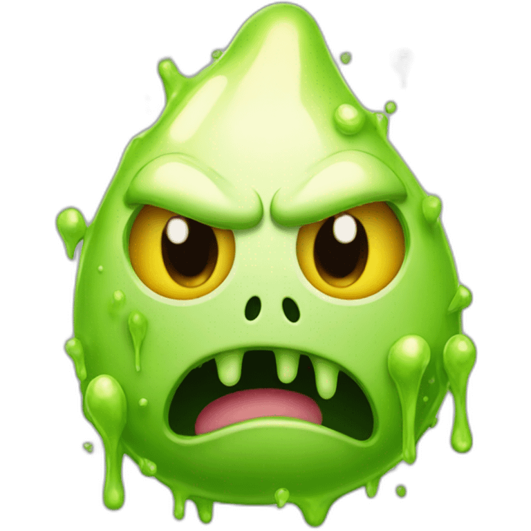 angry slime with eye color gold emoji